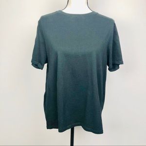 ASOS t-shirt size 10 black open slit back cotton